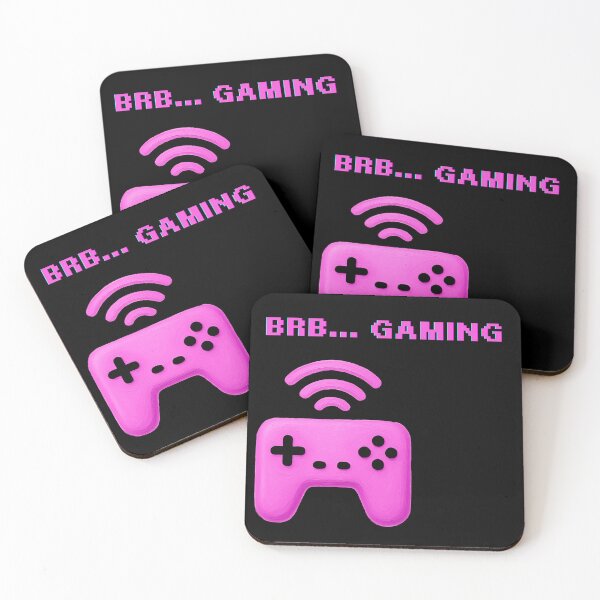 Item preview, BRB... Gaming | Pink Neon Gamer Controller | Retro Pixel Gaming Design designed and sold by VariusDesigns.