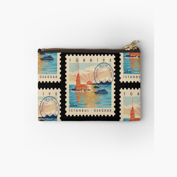 Item preview, Üsküdar Istanbul Bosphorus Postage Stamp Travel Sticker designed and sold by stickercuffs.