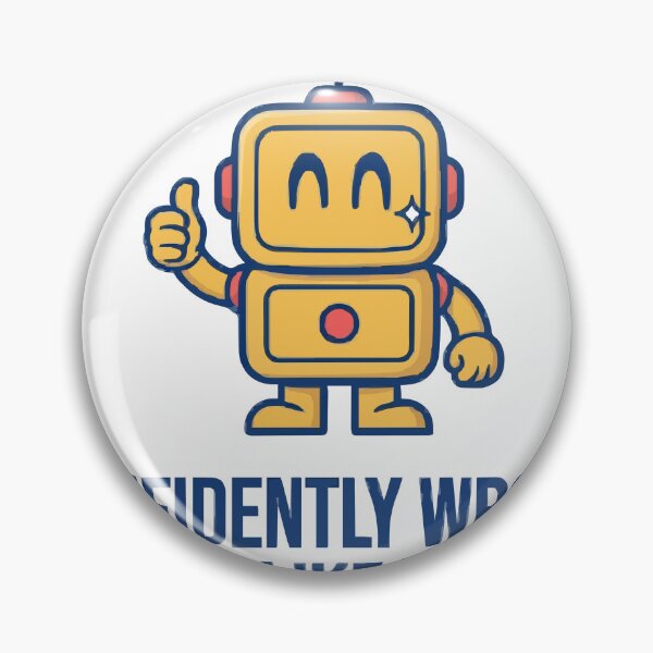 Item preview, Confidently Wrong Just Like My AI Robot Humor designed and sold by Bianca Oltean.