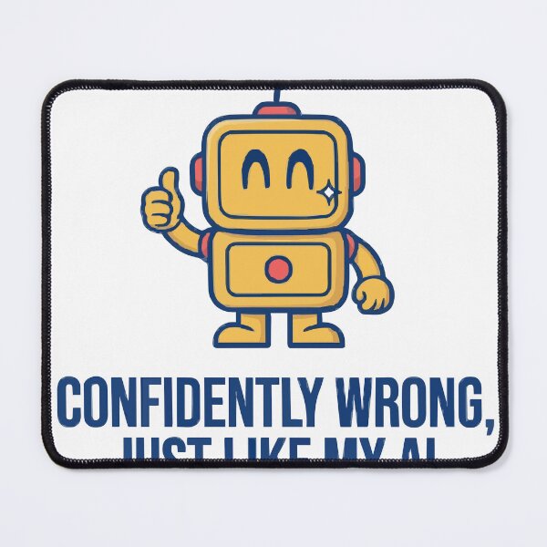 Item preview, Confidently Wrong Just Like My AI Robot Humor designed and sold by Bianca Oltean.