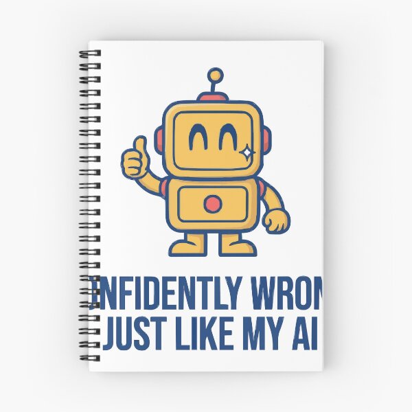 Item preview, Confidently Wrong Just Like My AI Robot Humor designed and sold by Bianca Oltean.