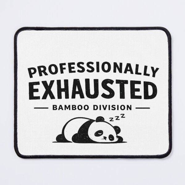 Item preview, Professionally Exhausted Bamboo Division Funny Panda Shirt Sarcastic Gift Panda Lover Tee Burnout Humor Shirt designed and sold by Gremlin Hours.