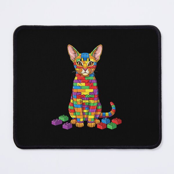 Item preview, Autism Awareness Building Blocks Cat Neurodiversity Feline designed and sold by PopStars1993.