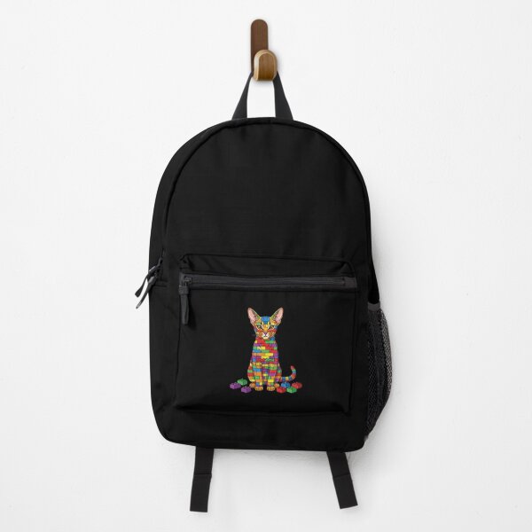 Item preview, Autism Awareness Building Blocks Cat Neurodiversity Feline designed and sold by PopStars1993.
