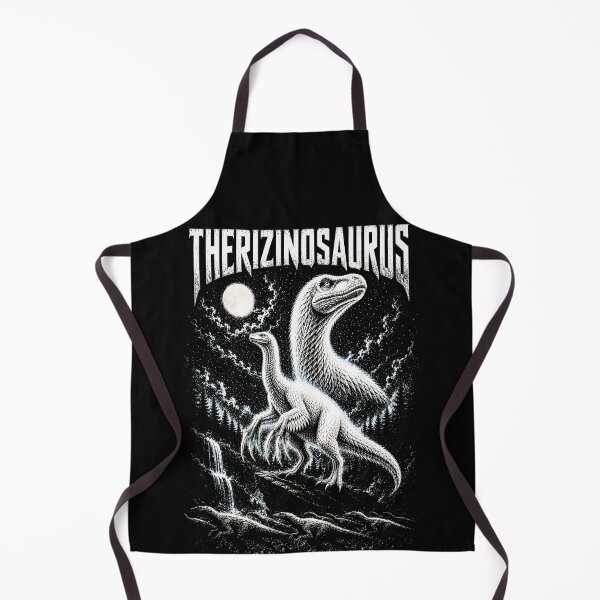 Item preview, Moonlit Therizinosaurus Dinosaur Art Vintage Prehistoric Poster designed and sold by Syrupulse.