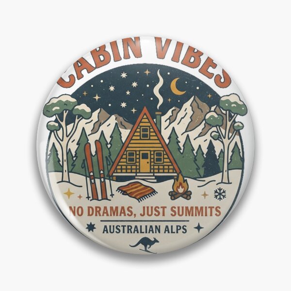 Item preview, Cabin Vibes No Dramas Just Summits Australian Alps Winter Cabin Kangaroo Skiing designed and sold by Yellowriversss.