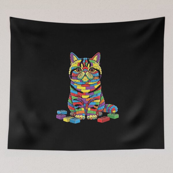 Item preview, Building Block Cat Toy Bricks Feline Lover Design designed and sold by PopStars1993.