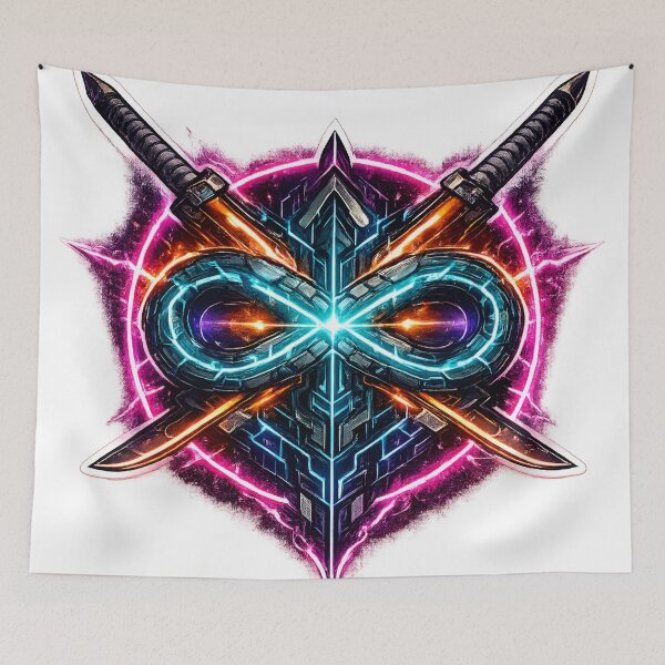 Item preview,  Abstract Infinity Code Prism with High-Saturation Sparks designed and sold by RiteshCenter .