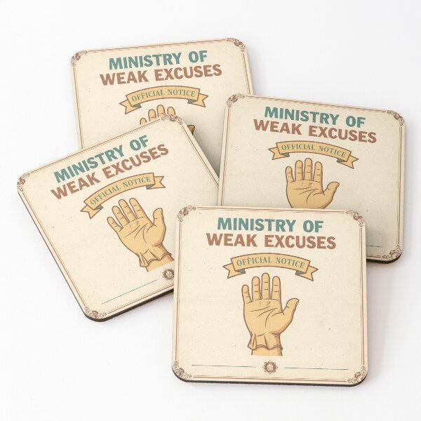 Item preview, Ministry of Weak Excuses designed and sold by PictorialWhimsy.