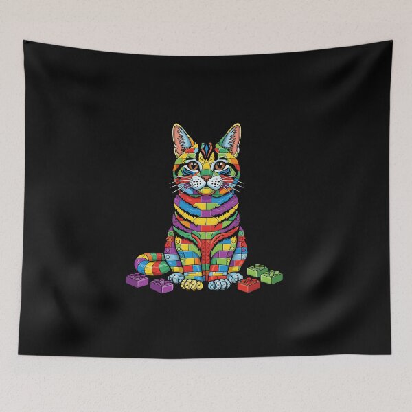 Item preview, Cat Building Blocks Pet Builder Feline Toy designed and sold by PopStars1993.
