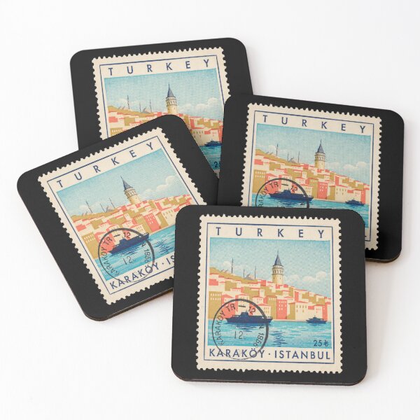 Item preview, Karaköy Istanbul Waterfront Postage Stamp Travel Sticker designed and sold by stickercuffs.