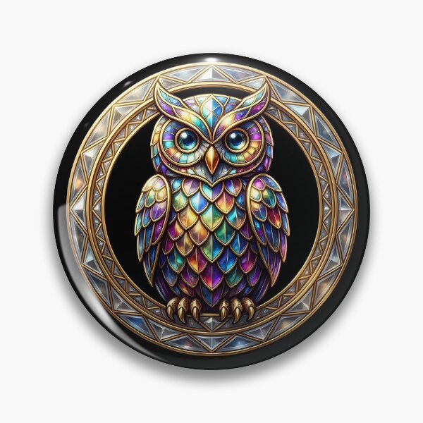 Item preview, Mystic Owl Geometric Frame Crystal Fantasy Art designed and sold by LuisWorks.