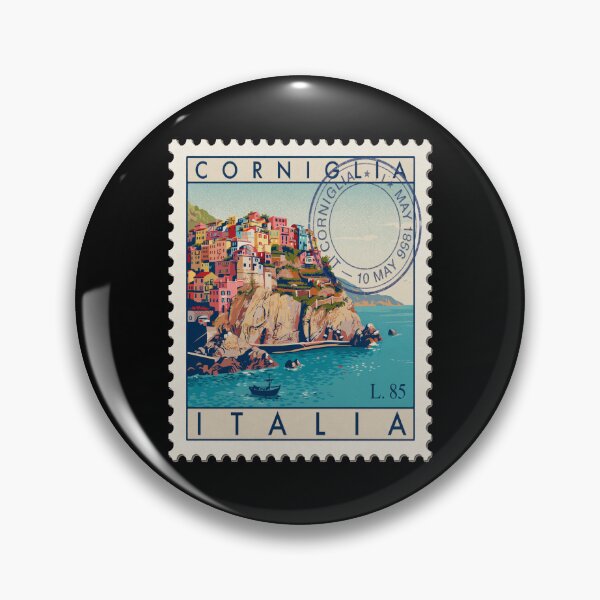 Item preview, Corniglia Italy Cinque Terre Postage Stamp Travel Sticker designed and sold by stickercuffs.