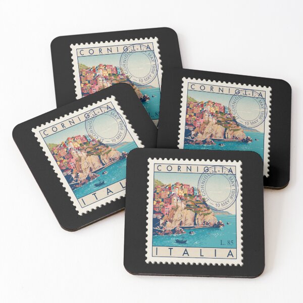 Item preview, Corniglia Italy Cinque Terre Postage Stamp Travel Sticker designed and sold by stickercuffs.