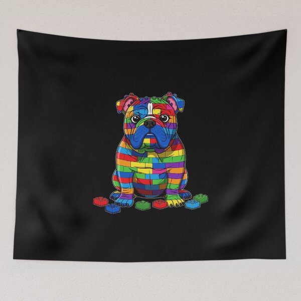 Item preview, Bulldog Building Blocks Dog Lover designed and sold by PopStars1993.