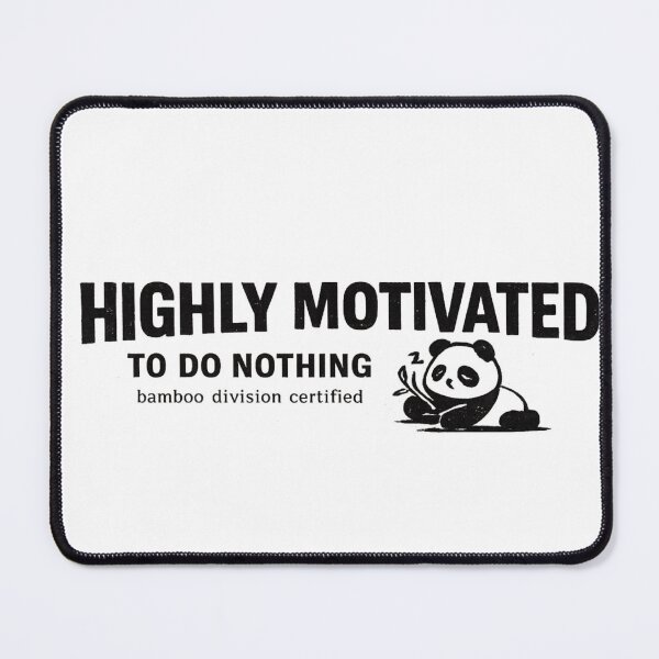Item preview, Highly Motivated To Do Nothing Bamboo Division Certified Funny Panda Shirt Relatable Humor Gift Lazy Tee designed and sold by Gremlin Hours.