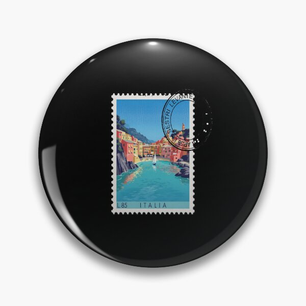 Item preview, Sestri Levante Italy Coastal Postage Stamp Travel Sticker designed and sold by stickercuffs.