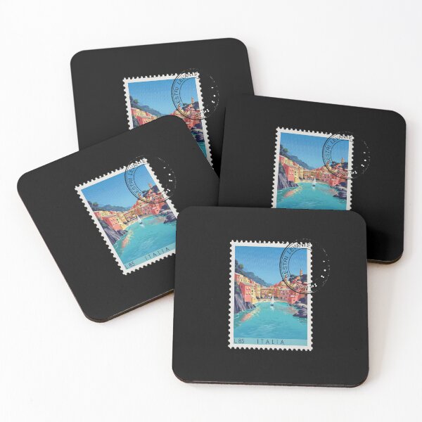Item preview, Sestri Levante Italy Coastal Postage Stamp Travel Sticker designed and sold by stickercuffs.