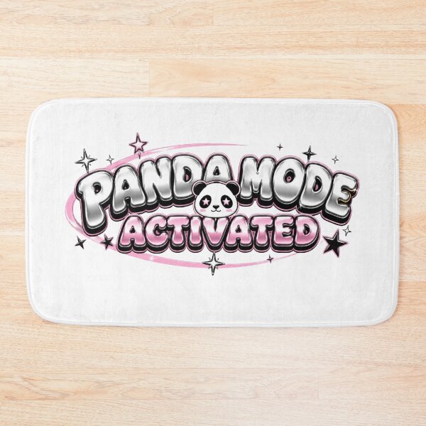 Item preview, Panda Mode Activated Y2K Chrome Bubble Text Shirt Retro 2000s Aesthetic Panda Lover Tee Nostalgic Gift designed and sold by Gremlin Hours.