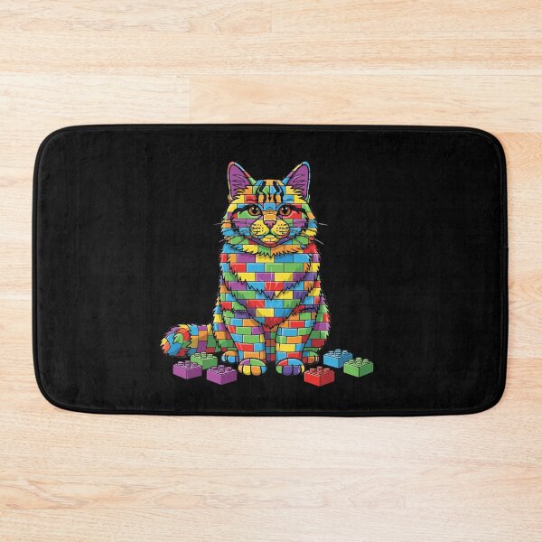 Item preview, Building Block Cat Feline Pet Lover designed and sold by PopStars1993.