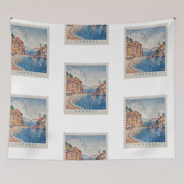 Item preview, Camogli Italy Ligurian Coast Postage Stamp Travel Sticker designed and sold by stickercuffs.