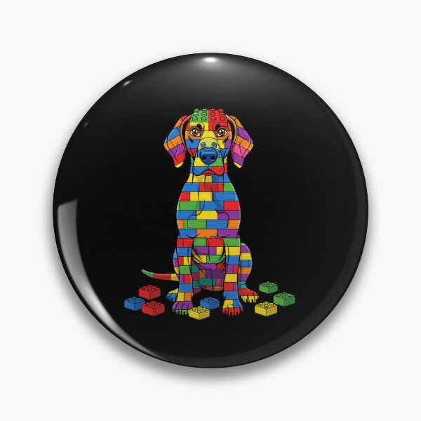 Item preview, Autism Awareness Building Blocks Dog Neurodiversity Support designed and sold by PopStars1993.
