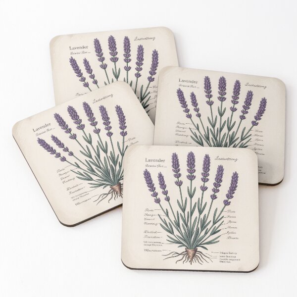 Item preview, Vintage Lavender Botanical Chart – Antique Scientific Botanical Illustration Cottagecore Wall Art designed and sold by Tamas Das.