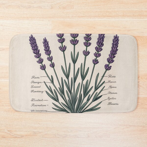Item preview, Vintage Lavender Botanical Chart – Antique Scientific Botanical Illustration Cottagecore Wall Art designed and sold by Tamas Das.