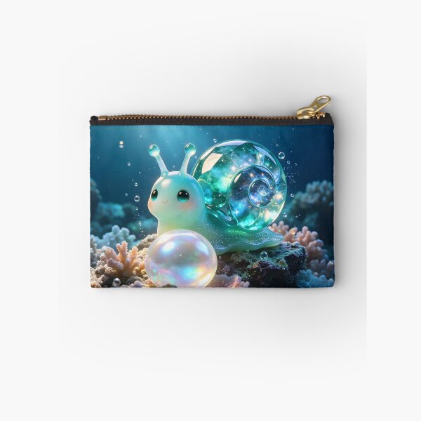Item preview, The Pearl Collector - Magical Emerald Snail in Deep Sea designed and sold by ABYSSLAB.