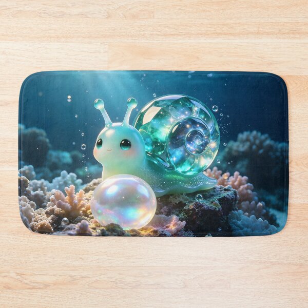Item preview, The Pearl Collector - Magical Emerald Snail in Deep Sea designed and sold by ABYSSLAB.