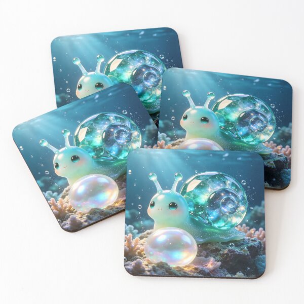 Item preview, The Pearl Collector - Magical Emerald Snail in Deep Sea designed and sold by ABYSSLAB.
