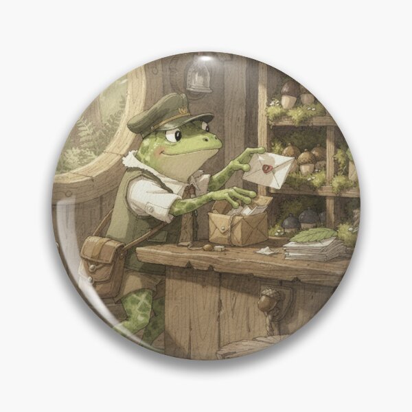 Item preview, Frog Postmaster Sorting Acorn Mail designed and sold by PictorialWhimsy.