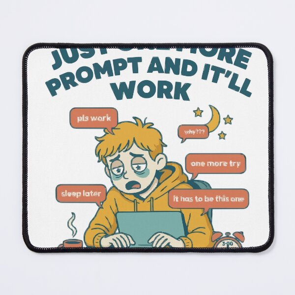 Item preview, Just One More Prompt And It'll Work AI Meme designed and sold by Bianca Oltean.