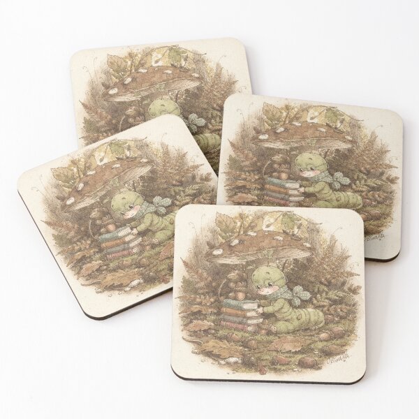 Item preview, Caterpillar Librarian Among the Seed-Pods designed and sold by PictorialWhimsy.