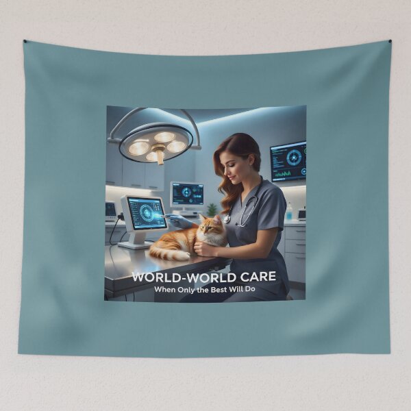 Item preview, Advanced Veterinary ICU Dog Paw Close-Up: Emergency Animal Hospital Banner designed and sold by Creative-RE.