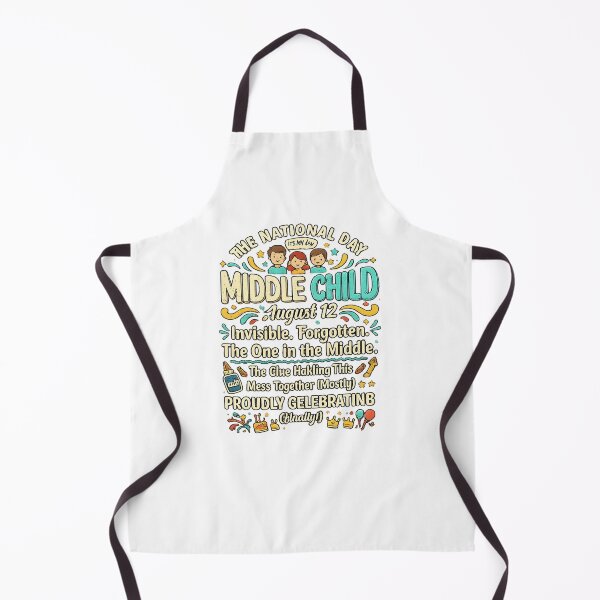 Item preview, Just Right in the Middle – Happy Middle Child Day Funny Typography designed and sold by CreativeNest Prints.