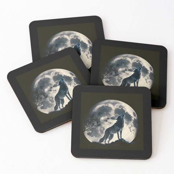 Item preview, Geometric Moonlit Wolf Silhouette designed and sold by All In.