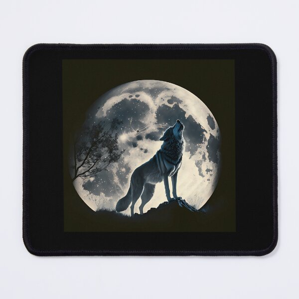 Item preview, Geometric Moonlit Wolf Silhouette designed and sold by All In.