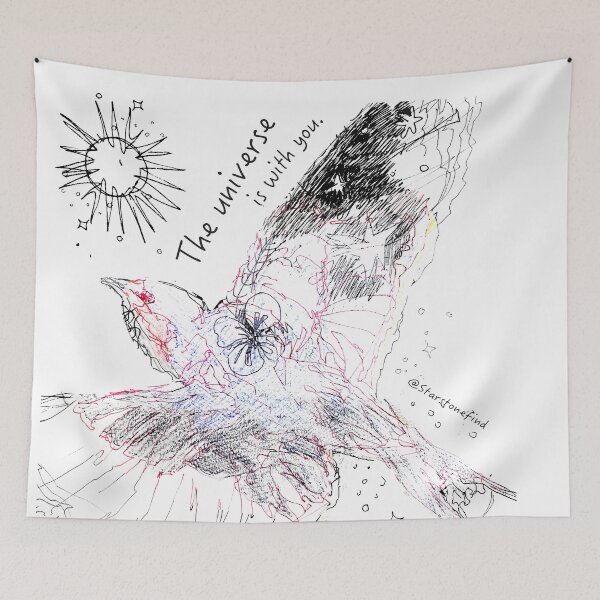 Item preview, Cosmic Swallow Sketch: The Universe Is With You designed and sold by starstonefind.