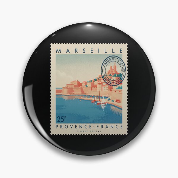 Item preview, Marseille France Provence Coast Postage Stamp Travel Sticker designed and sold by stickercuffs.