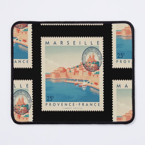Item preview, Marseille France Provence Coast Postage Stamp Travel Sticker designed and sold by stickercuffs.