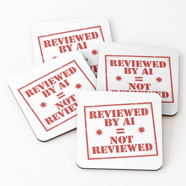 Item preview, Reviewed By AI Equals Not Reviewed Tech Humor designed and sold by Bianca Oltean.