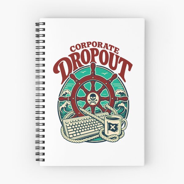 Item preview, Corporate Dropout Pirate Shirt, Funny Office Escape Graphic Tee, Piratecore Work Humor Shirt, Anti Corporate Gift, Keyboard Coffee Pirate Apparel designed and sold by KAYJAY DESIGNS.