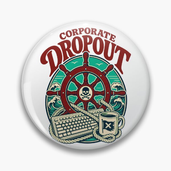Item preview, Corporate Dropout Pirate Shirt, Funny Office Escape Graphic Tee, Piratecore Work Humor Shirt, Anti Corporate Gift, Keyboard Coffee Pirate Apparel designed and sold by KAYJAY DESIGNS.