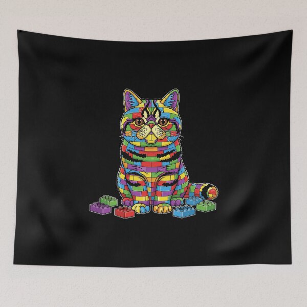 Item preview, Building Block Cat Feline Hobbyist Toy Brick Builder designed and sold by PopStars1993.