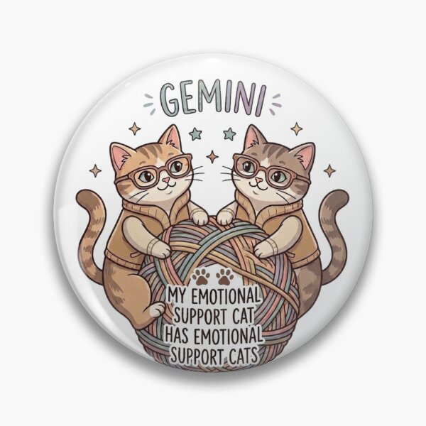 Item preview, Gemini Emotional Support Cats designed and sold by Heal of Souls Designs .