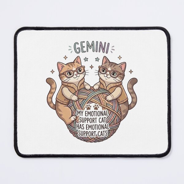 Item preview, Gemini Emotional Support Cats designed and sold by Heal of Souls Designs .