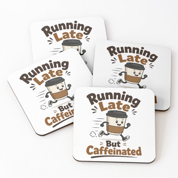 Item preview, Running Late But Caffeinated Funny Shirt designed and sold by Nawi32.