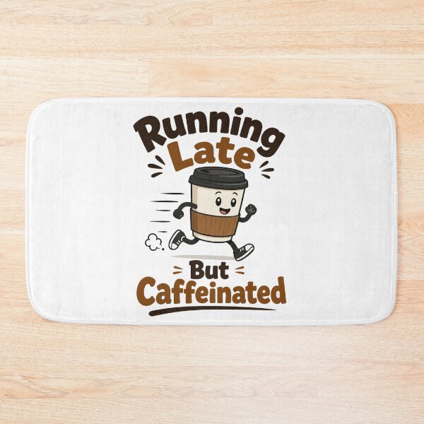 Item preview, Running Late But Caffeinated Funny Shirt designed and sold by Nawi32.