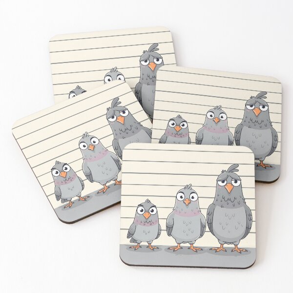 Item preview, Pigeon Suspect Police Lineup designed and sold by PictorialWhimsy.
